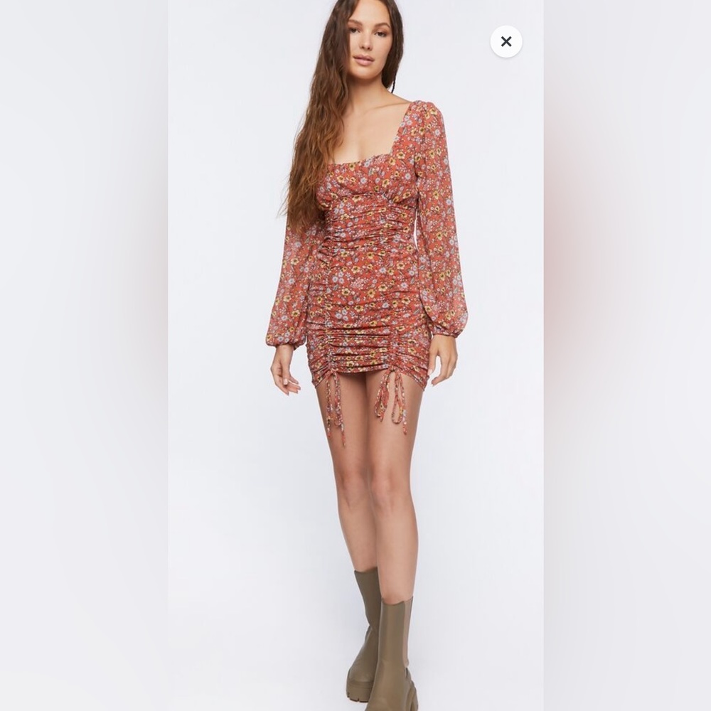 NWT - Forever 21 Ruched Mini Dress
